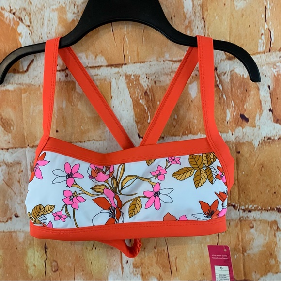Square Neck Bralette Red Bikini Top - Xhilaration - Picture 6 of 13